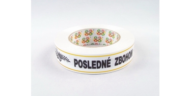 PP FUNERAL RIBBON WITH INSCRIPTION "POSLEDNE ZBOHOM" WITH GOLDEN STRIPES