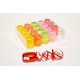 PP RIBBON WITH GOLDEN STRIPES "RIBBON EGGS -  MIX OF COLOURS" 0,5cm/20m