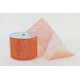 RIBBON - METALLIC DECO MESH (NET) WITH "HONEYCOMB" PATTERN 10cm/10m