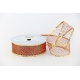 WIRED EDGE RIBBON - METALLIC DECO MESH (NET) WITH "HONEYCOMB" PATTERN