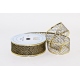 WIRED EDGE RIBBON - METALLIC DECO MESH (NET) WITH "HONEYCOMB" PATTERN