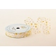 WIRED EDGE PRINTED FABRIC RIBBON WITH "SMALL OXEYE DAISY" PATTERN 4cm/10m