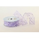 WIRED EDGE PRINTED FABRIC RIBBON WITH "SMALL OXEYE DAISY" PATTERN 4cm/10m