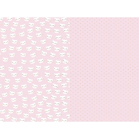 PAPIER OZDOBNY KOTKI I KROPKI - 2 ARKUSZE O WYMIARACH: 70cm/2m
