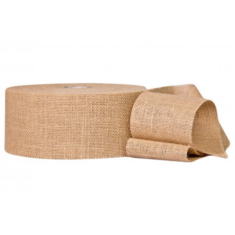 NATURALNA WSTĄŻKA JUTOWA 9cm, 10cm/50m