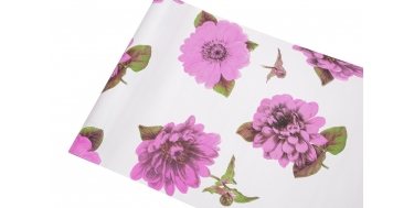 DECORATIVE CORRUGATED WRAPPING PAPER WITH "PEONY" PATTERN 50cm/10m