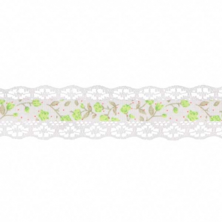 TASIEMKA KORONKOWA Z NADRUKIEM 2,5cm/18m lub NA METRY