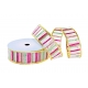 WIRED EDGE WOVEN METALLIC RIBBON WITH "CROSSWISE STRIPES" PATTERN 4cm/10m