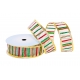 WIRED EDGE WOVEN METALLIC RIBBON WITH "CROSSWISE STRIPES" PATTERN 4cm/10m