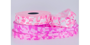 PP PRINTED RIBBON WITH "MOSAIC" PATTERN 2cm, 3cm/100m