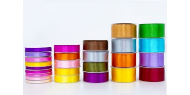 SATIN RIBBON 0,6cm, 1cm, 1,9cm, 2,5cm, 3,8cm/11yd