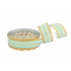 PP RIBBON "LACE" WITH 2 GOLDEN STRIPES 3cm, 4cm, 5cm, 6cm/25yd