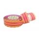 PP RIBBON "LACE" WITH 2 GOLDEN STRIPES 3cm, 4cm, 5cm, 6cm/25yd