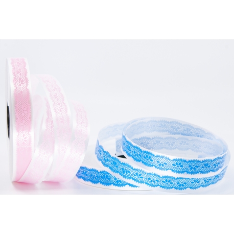 PP PRINTED RIBBON WITH "LACE" PATTERN 2cm/100m