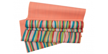 DECORATIVE CORRUGATED WRAPPING PAPER WITH "COLORFUL STRIPS" PATTERN 50cm/10m