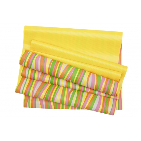 DECORATIVE CORRUGATED WRAPPING PAPER WITH "COLORFUL STRIPS" PATTERN 50cm/10m