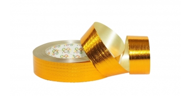 PP METALLIC RIBBON WITH "BRAIDS" PATTERN 2cm, 3cm/50yd