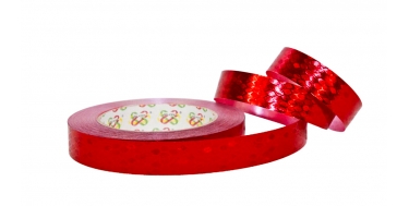 METALLIC POLYBAND MIT "HONIGWABE" MUSTER 2cm, 3cm/50yd