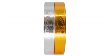 PP METALLIC RIBBON WITH "GARLAND" PATTERN 2cm/50yd