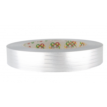 PP METALLIC RIBBON WITH "STRIPES" PATTERN 2cm/50yd