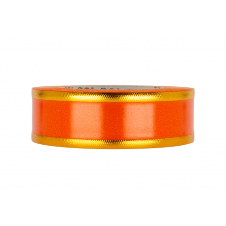 ЛЕНТA ПП С 2 ЗОЛОТЫМИ ПОЛОСКАМИ 4cm/50yd
