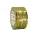 PP FUNERAL RIBBON WITH "LILIES" PATTERN WITH GOLDEN STRIPES 6cm, 8cm/50yd
