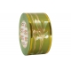 PP TRAUERBAND MIT "LILIEN" MUSTER MIT GOLDENEN STREIFEN 6cm, 8cm/50yd