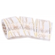 PP FUNERAL RIBBON WITH "LILIES" PATTERN WITH GOLDEN STRIPES 6cm, 8cm/50yd