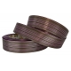 MATT BEIDSEITIG BEDRUCKTES POLYBAND MIT "STREIFEN" MUSTER 3cm/50yd