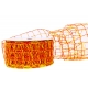 WOVEN RIBBON - DECO MESH (NET) WITH "BIG SQUARES - TWO COLOURS" PATTERN 6cm/10m