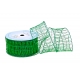 WOVEN RIBBON - METALLIC DECO MESH (NET) WITH "FLOURISH" PATTERN 6cm/10m