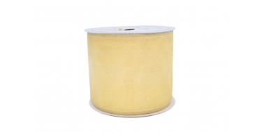 GENÄHT CHIFFONBAND MIT DRAHTKANTE "KRISTALL" 10cm/5m