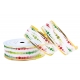 WIRED EDGE FABRIC RIBBON WITH "GLITTER DOTS" PATTERN 4cm/10m