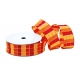 GEWEBTES BAND "WEIHNACHTEN TARTAN" 2cm, 4cm/10m