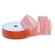 WOVEN METALLIC RIBBON "STRIPED MIST" 2cm/10m, 4cm/10m