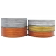 WOVEN METALLIC RIBBON "STRIPED MIST" 2cm/10m, 4cm/10m