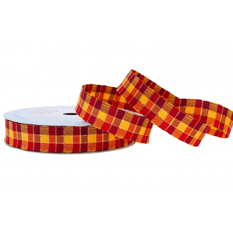 GEWEBTES BAND "WEIHNACHTEN TARTAN" 2cm, 4cm/10m