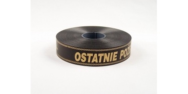 BEDRUCKTES  PP TRAUERBAND MIT DER AUFSCHRIFT "OSTATNIE POZEGNANIE" - MUSTER 2