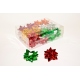 "MINI / SMALL / BIG STAR BOWS - MIX OF COLOURS" - PP METALLIC RIBBON