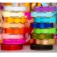 PP RIBBON WITH 2 GOLDEN STRIPES 2cm, 3cm/50yd