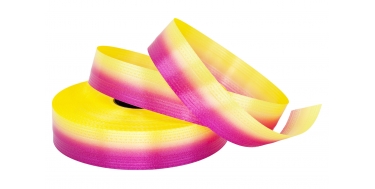 ZWEI FARBEN POLYBAND MIT GEPRESSTEM MUSTER - "GEMISCHTE MUSTER" 2cm, 3cm/100m