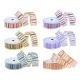 WIRED EDGE WOVEN METALLIC RIBBON WITH "CROSSWISE STRIPES" PATTERN 4cm/10m