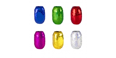HOLOGRAPHISCH POLYBAND "EIKNÄUEL - MIX FARBEN" 0,5cm/10m 1opak./6szt.
