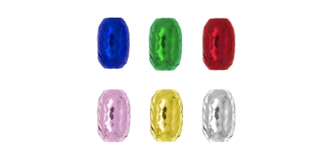 METALLIC POLYBAND "EIKNÄUEL - MIX FARBEN" 0,5cm/10m 1opak./6szt.